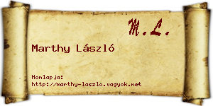 Marthy László névjegykártya