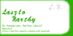 laszlo marthy business card